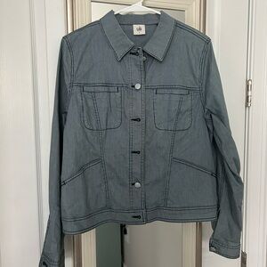 Cabi pin stripe trucker style Jean jacket